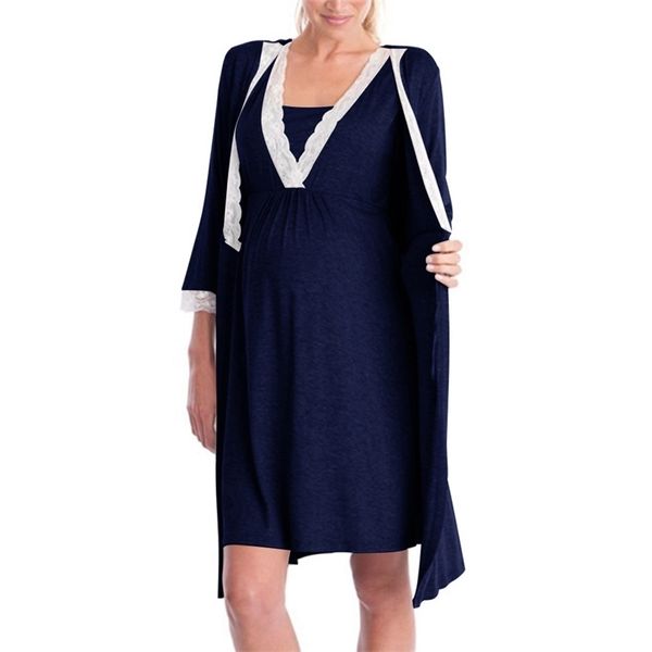 women maternity dress mother nursing nightgown breastfeeding sleepwear 210918, White
women maternity dress mother nursing nightgown breastfeeding sleepwear 210918, White