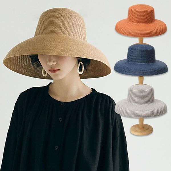 outdoor hats 1pcs women's solid color straw hat with big eaves traveling sunscreen sun holiday beach foldable s21, Black;white
outdoor hats 1pcs women's solid color straw hat with big eaves traveling sunscreen sun holiday beach foldable s21, Black;white