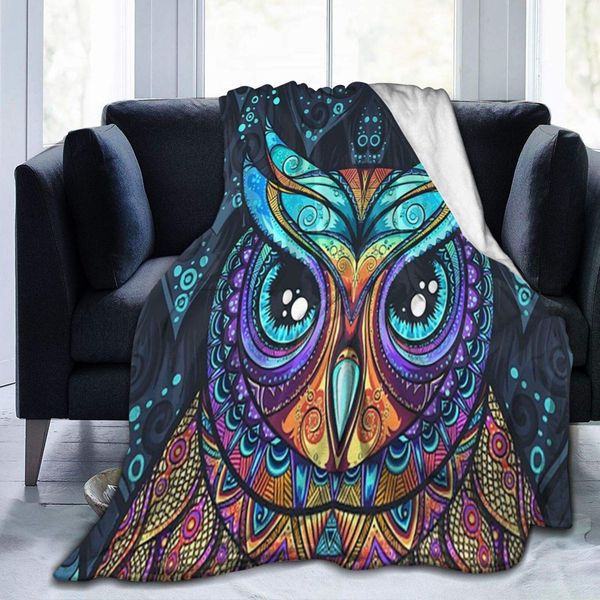Flannel Blanket Owl with Tribal Ornament Lightweight Cozy Bed Blanket Soft Throw Blanket fits Couch Sofa Suitable for All Season
Flannel Blanket Owl with Tribal Ornament Lightweight Cozy Bed Blanket Soft Throw Blanket fits Couch Sofa Suitable for All Season