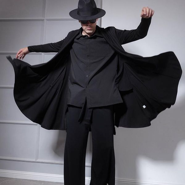 men's hoodies & sweatshirts spring and autumn trendy european american long personality cardigan hair stylist jacket dark wizard cloak, Black
men's hoodies & sweatshirts spring and autumn trendy european american long personality cardigan hair stylist jacket dark wizard cloak, Black