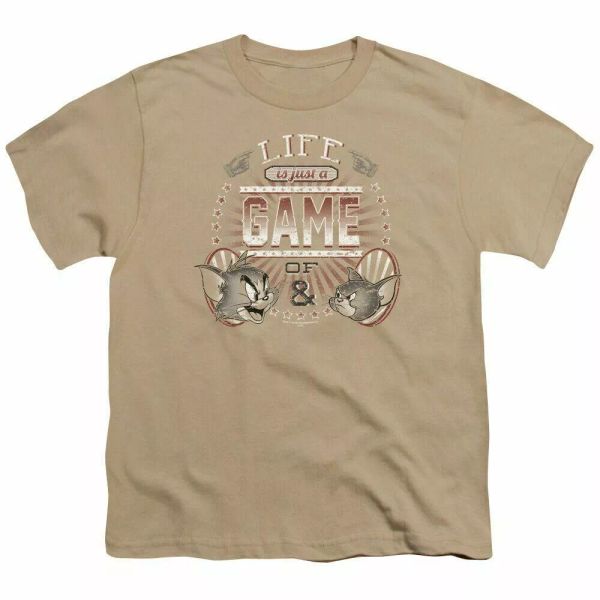 Tom and Jerry Life Is A Game Kids Youth T Shirt Licensed Cartoons Tee Sand, White;black
Tom and Jerry Life Is A Game Kids Youth T Shirt Licensed Cartoons Tee Sand, White;black