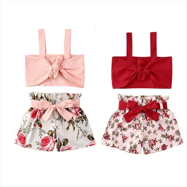 summer kids baby girl clothes sets 1 5y sleeveless cropped tee belt floral shorts outfit sunsuit, White
summer kids baby girl clothes sets 1 5y sleeveless cropped tee belt floral shorts outfit sunsuit, White