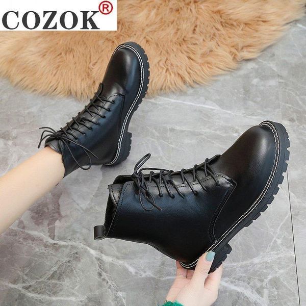 boots cozok winter lady shoes lace up boots-women round toe luxury designer flat heel 2021 med autumn fashion rubber ankle rock, Black
boots cozok winter lady shoes lace up boots-women round toe luxury designer flat heel 2021 med autumn fashion rubber ankle rock, Black