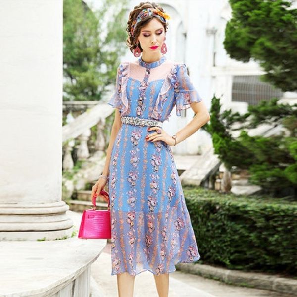 casual dresses floral chiffon a-line print women sweet young dress women's summer age reduction fashion simplicity beauty skirt dkq0, Black;gray
casual dresses floral chiffon a-line print women sweet young dress women's summer age reduction fashion simplicity beauty skirt dkq0, Black;gray