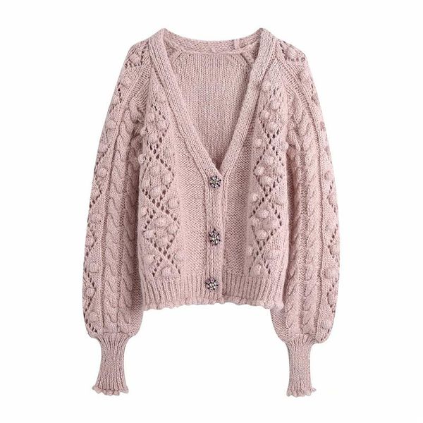 women's knits & tees streetwear women diamonds button sweater 2021 fashion ladies pink ball decoration knitted coats sweet female chic, White
women's knits & tees streetwear women diamonds button sweater 2021 fashion ladies pink ball decoration knitted coats sweet female chic, White