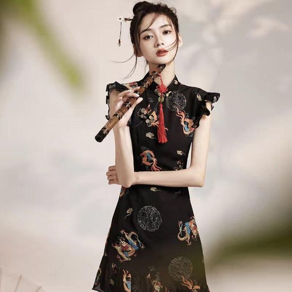 summer traditional chinese cheongsam dress women girls retro vestido modern style improvement short phoenix qipao ethnic clothing, Red
summer traditional chinese cheongsam dress women girls retro vestido modern style improvement short phoenix qipao ethnic clothing, Red