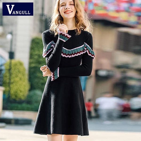 casual dresses vangull reffles women dress long sleeve o-neck collar elegant 2021 autumn winter a-line ladies slim cotton, Black;gray
casual dresses vangull reffles women dress long sleeve o-neck collar elegant 2021 autumn winter a-line ladies slim cotton, Black;gray