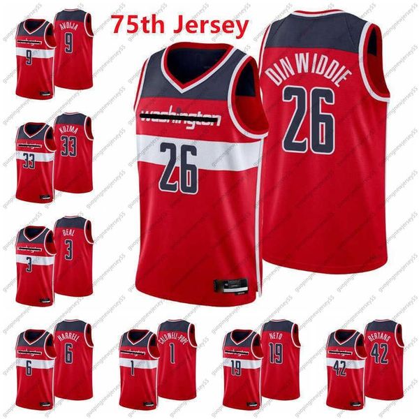 2021 2022 men basketball 26 kyle kuzma 33 bradley beal harrell neto bertans corey kispert 75th red jerseys, Black;red
2021 2022 men basketball 26 kyle kuzma 33 bradley beal harrell neto bertans corey kispert 75th red jerseys, Black;red