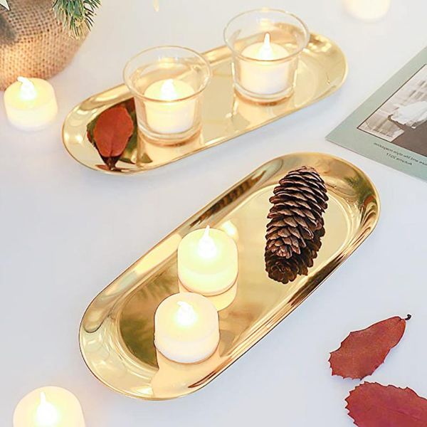 kitchen storage & organization 2pcs metal oval mirrored candle holder stainless steel towel tray decorative cosmetics organizer tea snack pl
kitchen storage & organization 2pcs metal oval mirrored candle holder stainless steel towel tray decorative cosmetics organizer tea snack pl
