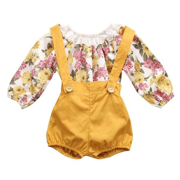 clothing sets cute sell infant toddler baby girls clothes long sleeve floral romper+overall short pants 2pcs kids set, White
clothing sets cute sell infant toddler baby girls clothes long sleeve floral romper+overall short pants 2pcs kids set, White
