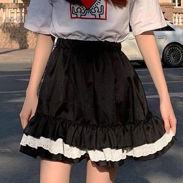 skirts summer kawali japanese style skirt women lolita sweet lace gothic mini female slim retro ruffles holiday party 2021, Black
skirts summer kawali japanese style skirt women lolita sweet lace gothic mini female slim retro ruffles holiday party 2021, Black