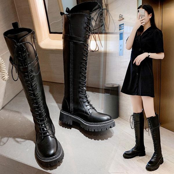 boots women's combat slim black pu leather lace-up knee high autumn winter gothic punk style female long
boots women's combat slim black pu leather lace-up knee high autumn winter gothic punk style female long