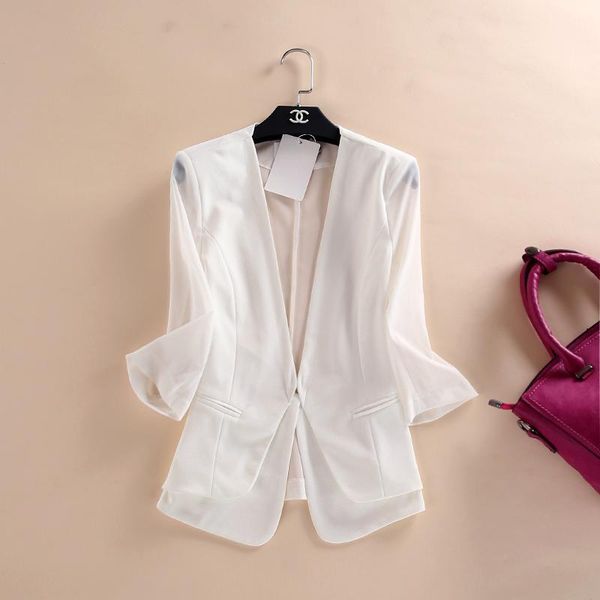 women's suits & blazers 2021 summer gauze patchwork tunic womens vogue v-neck solid suit blazerjackets hook three quarter sleeve femini, White;black
women's suits & blazers 2021 summer gauze patchwork tunic womens vogue v-neck solid suit blazerjackets hook three quarter sleeve femini, White;black