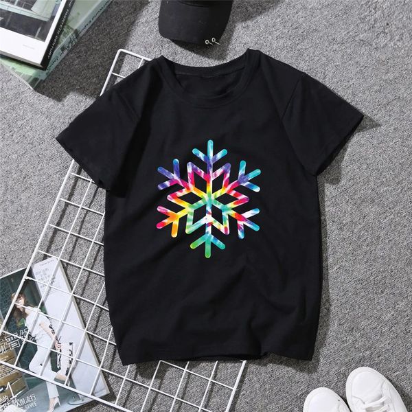 straight sweet color snowflake polyter cotton short sve round neck t-shirt top, White
straight sweet color snowflake polyter cotton short sve round neck t-shirt top, White
