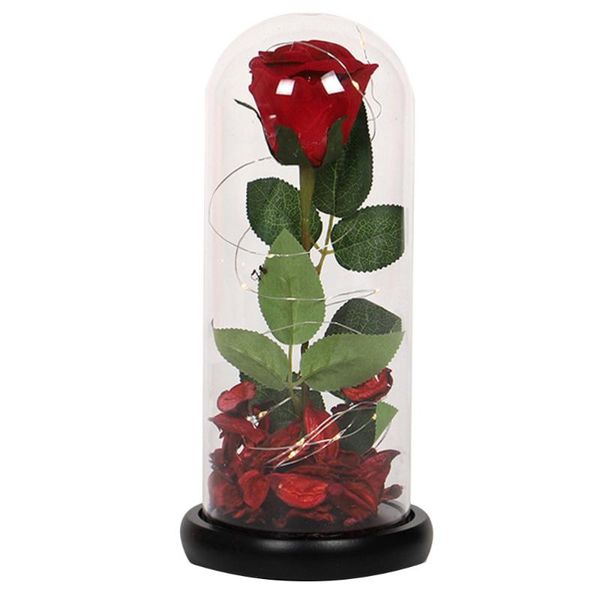 glass cover led light simulation immortal rose deskornament valentine's day present home decor for lady without batter gift wrap
glass cover led light simulation immortal rose deskornament valentine's day present home decor for lady without batter gift wrap
