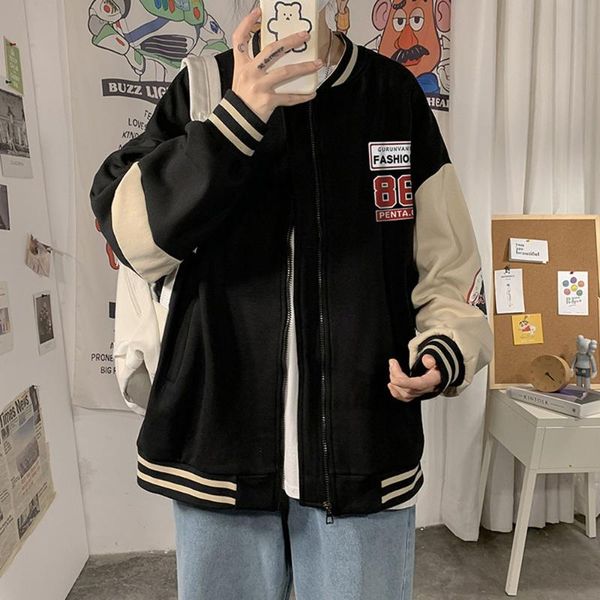 men's jackets jacket fashion autumn loose coat 2021 korean version trend patchwork single breasted appliques baseball uniform, Black;brown
men's jackets jacket fashion autumn loose coat 2021 korean version trend patchwork single breasted appliques baseball uniform, Black;brown