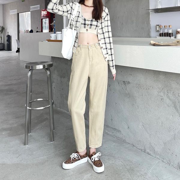 women's jeans fall 21 high waist loose multi-color harem straight curling all-match radish cropped denim daddy pants women, Blue
women's jeans fall 21 high waist loose multi-color harem straight curling all-match radish cropped denim daddy pants women, Blue