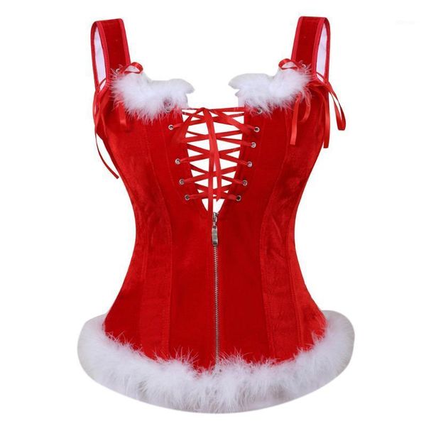 bustiers & corsets santa strap corset vest women zipper red feather lingerie naughty christmas costumes plus size s-6xl, Black;white
bustiers & corsets santa strap corset vest women zipper red feather lingerie naughty christmas costumes plus size s-6xl, Black;white