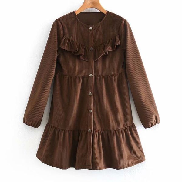 casual dresses elina fashion sweet loose o neck women elegant solid front breasted dress cascading ruffles mini ladies, Black;gray
casual dresses elina fashion sweet loose o neck women elegant solid front breasted dress cascading ruffles mini ladies, Black;gray