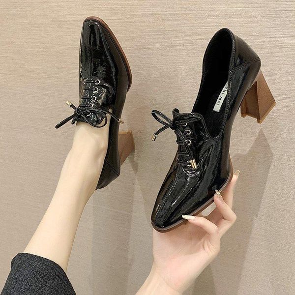 dress shoes spring square heels women shoe woman classic lace-up casual ladies elegant toe soft pu fashion female pump a4-43, Black
dress shoes spring square heels women shoe woman classic lace-up casual ladies elegant toe soft pu fashion female pump a4-43, Black