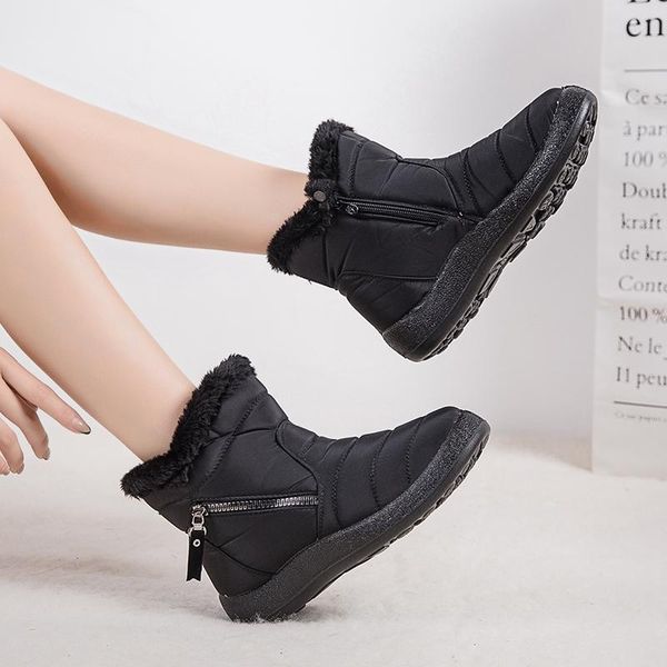boots waterproof women's ankle non-slip female winter shoes woman snow platform with thick fur botas mujer, Black
boots waterproof women's ankle non-slip female winter shoes woman snow platform with thick fur botas mujer, Black