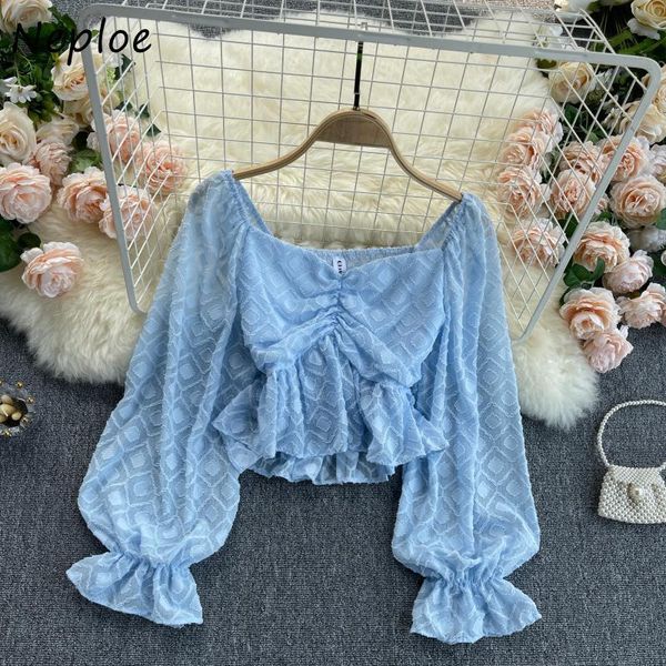 neploe elegant ruffles patchwork solid blouse women slim waist flare long sleeve slim blusas square collar pullover shirt femme 210423, White
neploe elegant ruffles patchwork solid blouse women slim waist flare long sleeve slim blusas square collar pullover shirt femme 210423, White