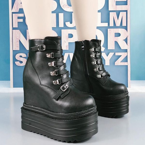 motorcycle women's boots, irregular high heels with laces and round head, boots platform, Black
motorcycle women's boots, irregular high heels with laces and round head, boots platform, Black