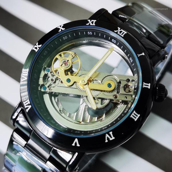 mens watches military sports clock male brand skeleton bridge roman numerals automatic mechanical watch for men wristwatches, Slivery;brown
mens watches military sports clock male brand skeleton bridge roman numerals automatic mechanical watch for men wristwatches, Slivery;brown