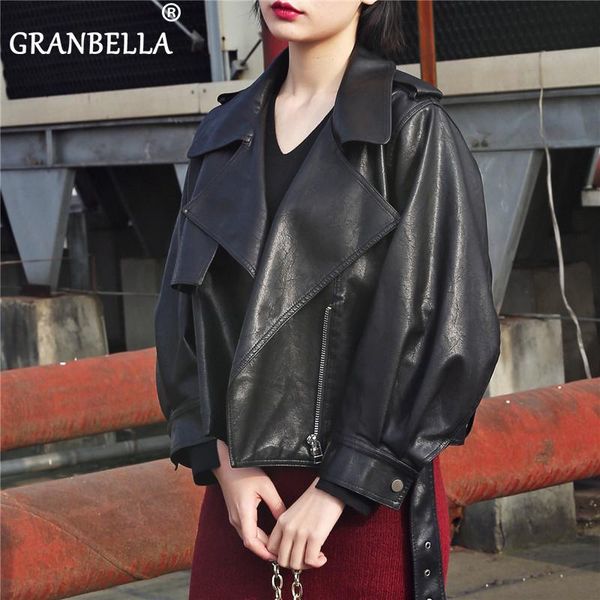 women's leather & faux loose-fit versatile oversized jacket gorgeous trendy spring design autumn motorcycle jackets, Black
women's leather & faux loose-fit versatile oversized jacket gorgeous trendy spring design autumn motorcycle jackets, Black