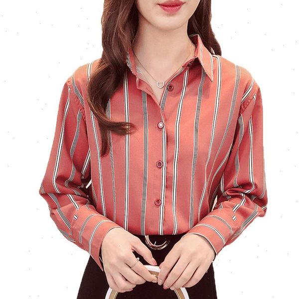 casual loose autumn womens shirt striped long sleeve office blusas femininas, White
casual loose autumn womens shirt striped long sleeve office blusas femininas, White