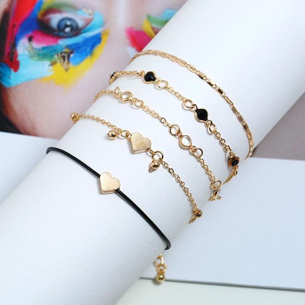 charm bracelets gold color & bangles set for women vintage heart adjustable bracelet 2021 female fashion jewelry 4 pcs/, Golden;silver
charm bracelets gold color & bangles set for women vintage heart adjustable bracelet 2021 female fashion jewelry 4 pcs/, Golden;silver