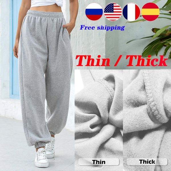 loose sweatpants baggy sports joggers womens capris wide leg casual streetwear high waisted fleece trousers gray white, Black;white
loose sweatpants baggy sports joggers womens capris wide leg casual streetwear high waisted fleece trousers gray white, Black;white