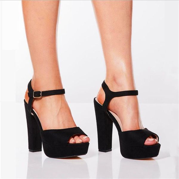 fashion ankle strap women casual sandals open toe summer 13cm high heel shoes buckle ladies office work sandalias, Black
fashion ankle strap women casual sandals open toe summer 13cm high heel shoes buckle ladies office work sandalias, Black