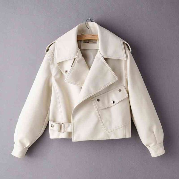 fashion casual women pu leather jackets spring elegant white ladies coats streatwear puff sleeve female jacket girls coat 210427, Black
fashion casual women pu leather jackets spring elegant white ladies coats streatwear puff sleeve female jacket girls coat 210427, Black