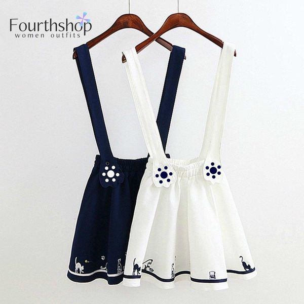 casual dresses women cute cartoon dress mori girl cat footprint embroidery suspender sleeveless sweet japanese kawaii vestidos, Black;gray
casual dresses women cute cartoon dress mori girl cat footprint embroidery suspender sleeveless sweet japanese kawaii vestidos, Black;gray