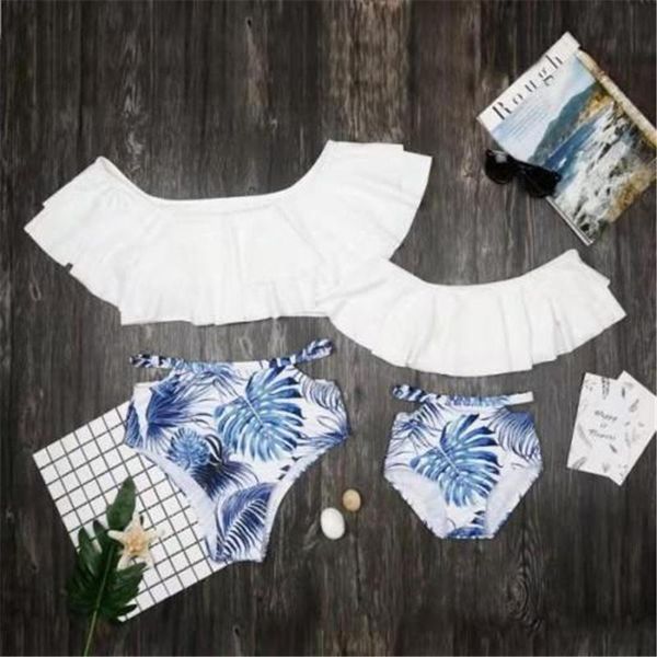 women's swimwear 2021 family matching mother daughter ruffles bikini set women kids girls high waist floral printed bathing suit, White;black
women's swimwear 2021 family matching mother daughter ruffles bikini set women kids girls high waist floral printed bathing suit, White;black
