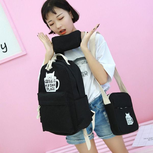 school bags trend canvas women's backpack simple printing casual teenager girls college student schoolbag
school bags trend canvas women's backpack simple printing casual teenager girls college student schoolbag