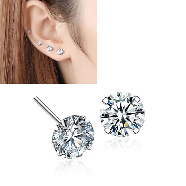 18K Gold Plated Ear Cuff Birthstone Earrings for Women AAA Cubic Zircon Rosegold/Silver Colors Stud Earring Fashion Girl Jewelry
18K Gold Plated Ear Cuff Birthstone Earrings for Women AAA Cubic Zircon Rosegold/Silver Colors Stud Earring Fashion Girl Jewelry