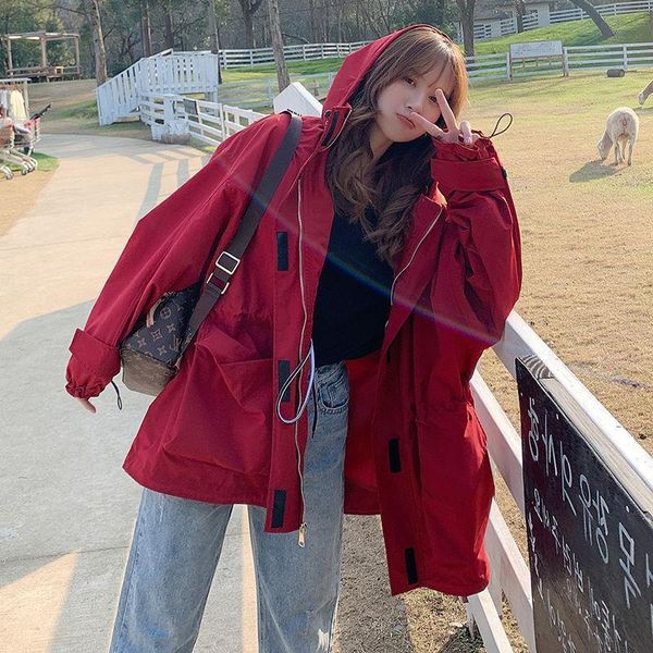 women's trench coats bf style loose coat women autumn fashion solid outwear 2021 hooded cotton outcoat lady clothing, Tan;black
women's trench coats bf style loose coat women autumn fashion solid outwear 2021 hooded cotton outcoat lady clothing, Tan;black