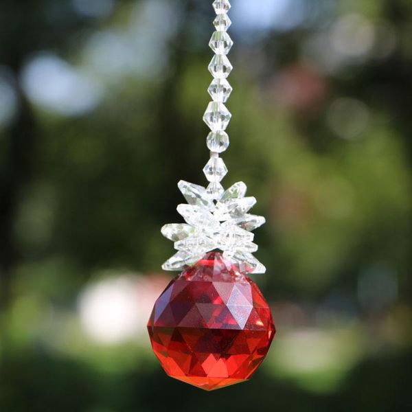 decorative objects & figurines 1pcs red crystal ball rainbow suncatcher feng shui prisms pendulum pendant hanging window decor
decorative objects & figurines 1pcs red crystal ball rainbow suncatcher feng shui prisms pendulum pendant hanging window decor