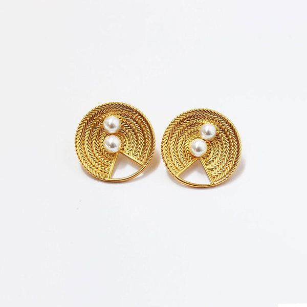 hoop & huggie wtltc vintage stylish round braided stud earrings for women retro 2.3cm big post minimalist metal pearls studs, Golden;silver
hoop & huggie wtltc vintage stylish round braided stud earrings for women retro 2.3cm big post minimalist metal pearls studs, Golden;silver