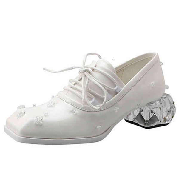 dress shoes fashion square toe women pumps transparent heel woman retro white lace-up zapatos mujer 5cm chunky high heels c6vd, Black
dress shoes fashion square toe women pumps transparent heel woman retro white lace-up zapatos mujer 5cm chunky high heels c6vd, Black