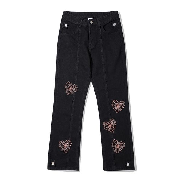 men's jeans - classic kiryaquy jeans, spider web and heart embroidery, luxurious, pure cotton, comfortable, informal, s-xl # a197, Blue
men's jeans - classic kiryaquy jeans, spider web and heart embroidery, luxurious, pure cotton, comfortable, informal, s-xl # a197, Blue