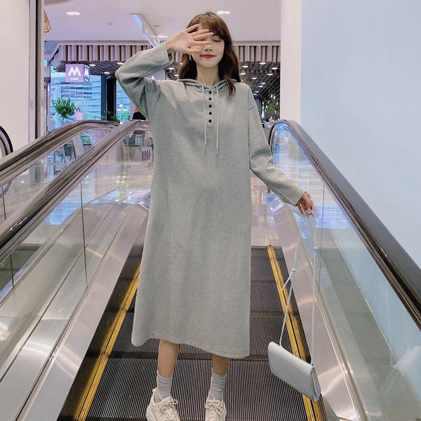 maternity dresses 2099# 2021 autumn casual cotton hoodies dress loose long sleeve clothes for pregnant women fall pregnancy clothing, White
maternity dresses 2099# 2021 autumn casual cotton hoodies dress loose long sleeve clothes for pregnant women fall pregnancy clothing, White