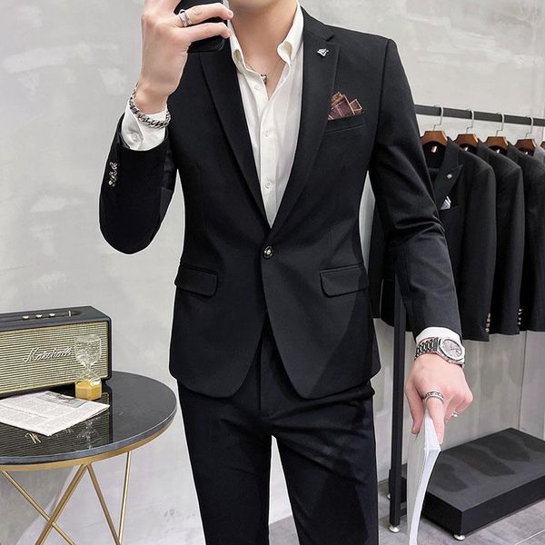 men's suits & blazers (jacket+pants) classic suit set 2021 solid color slim business dress groom wedding clothing tuxedo /2pcs, White;black
men's suits & blazers (jacket+pants) classic suit set 2021 solid color slim business dress groom wedding clothing tuxedo /2pcs, White;black