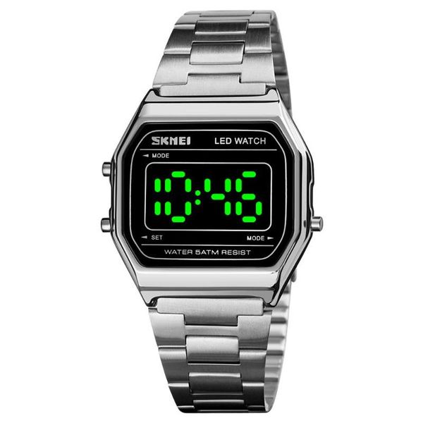 wristwatches skmei retro led women men digital watch 50m waterproof stainless steel ladies electronic date 2021 trend 1646, Slivery;brown
wristwatches skmei retro led women men digital watch 50m waterproof stainless steel ladies electronic date 2021 trend 1646, Slivery;brown