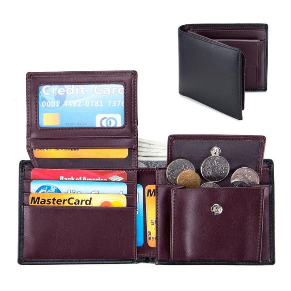 blocking leather bifold wallet for men with coin pocket vintage business holder 20ca wallets, Red;black
blocking leather bifold wallet for men with coin pocket vintage business holder 20ca wallets, Red;black