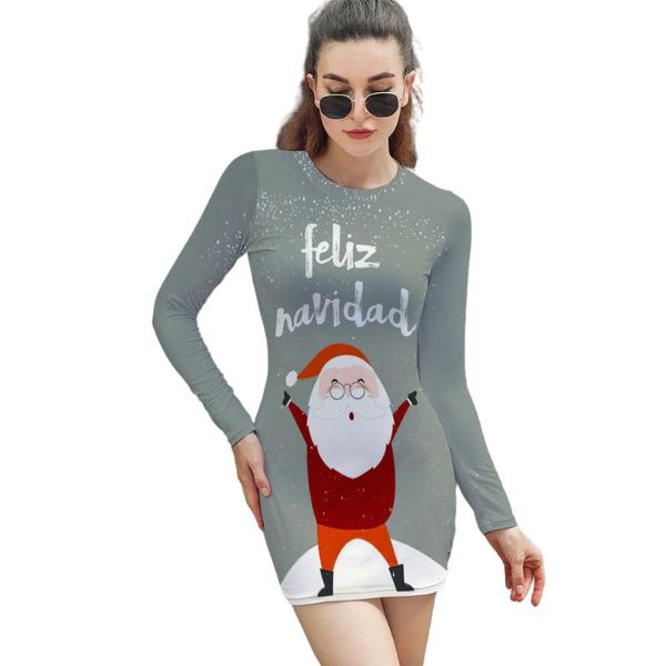 casual dresses triple a women long sleeve wrap santa claus printing party, Black;gray
casual dresses triple a women long sleeve wrap santa claus printing party, Black;gray