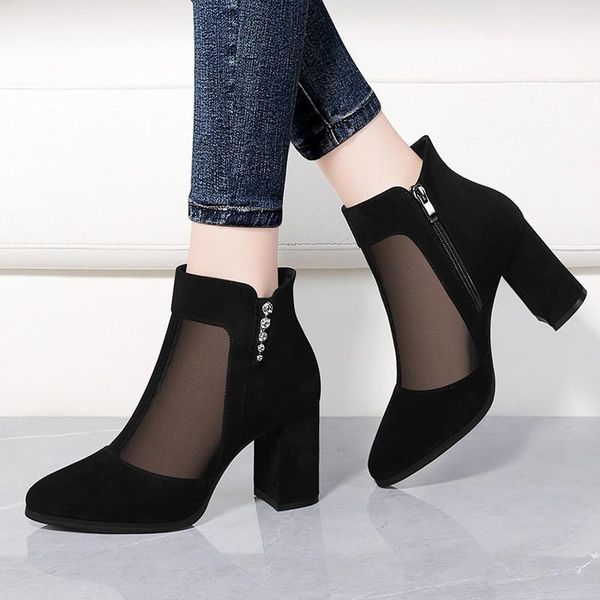 boots women 2021 summer round toe hollow mesh design fashion square high heels woman sandals ladies ankle female shoes m0230, Black
boots women 2021 summer round toe hollow mesh design fashion square high heels woman sandals ladies ankle female shoes m0230, Black
