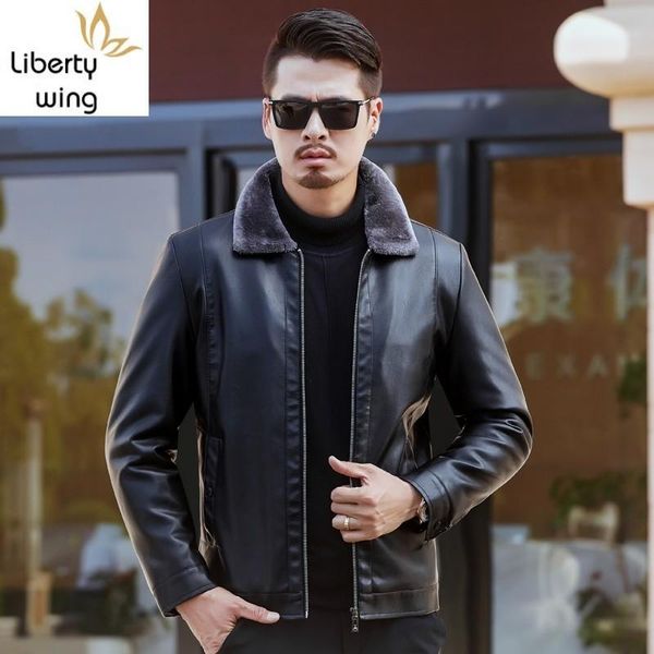men's fur & faux autumn winter oversize men pu jacket coats fashion business casual thick fleece warm leather jackets large size 6xl, Black
men's fur & faux autumn winter oversize men pu jacket coats fashion business casual thick fleece warm leather jackets large size 6xl, Black
